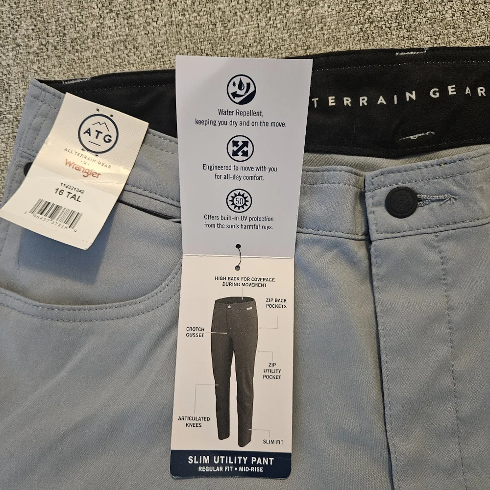 NWT Wrangler ATG Pants Womens 16 Tall Gray Sierra Slim Fit All Terrain Gear Hike - Picture 6 of 14